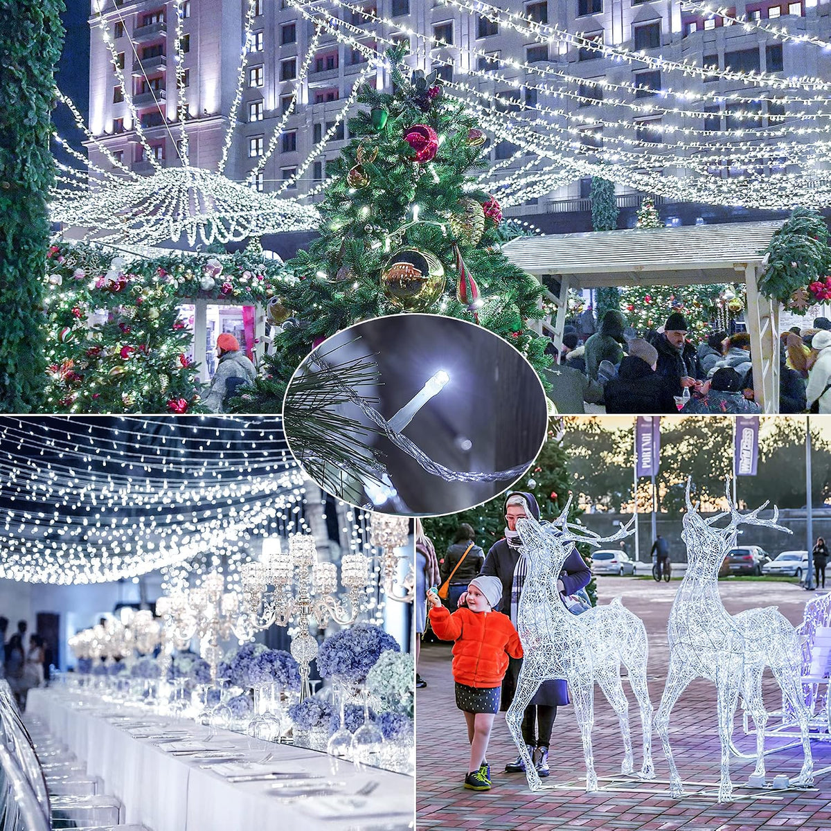 YOUNGAR 98 FT String Lights Indoor Outdoor,200 LED Christmas Lights