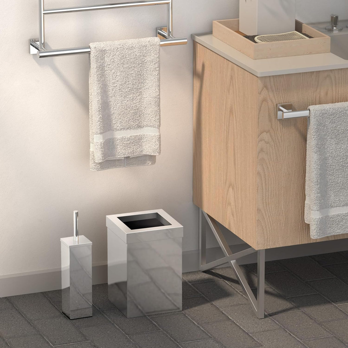 Gatco 4050 Elevate 24" Towel Bar, Chrome