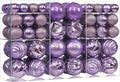 100Pcs Light Purple Christmas Ball Ornaments Vintage Tree Decorations