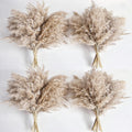 40 PCS Nature Pampas Grass Bouquet Decor - Boho Flowers and Feathers for Centerpieces, Perfect for Floor Vase Fillers, Home Decor, Living Room, and Wedding Decor