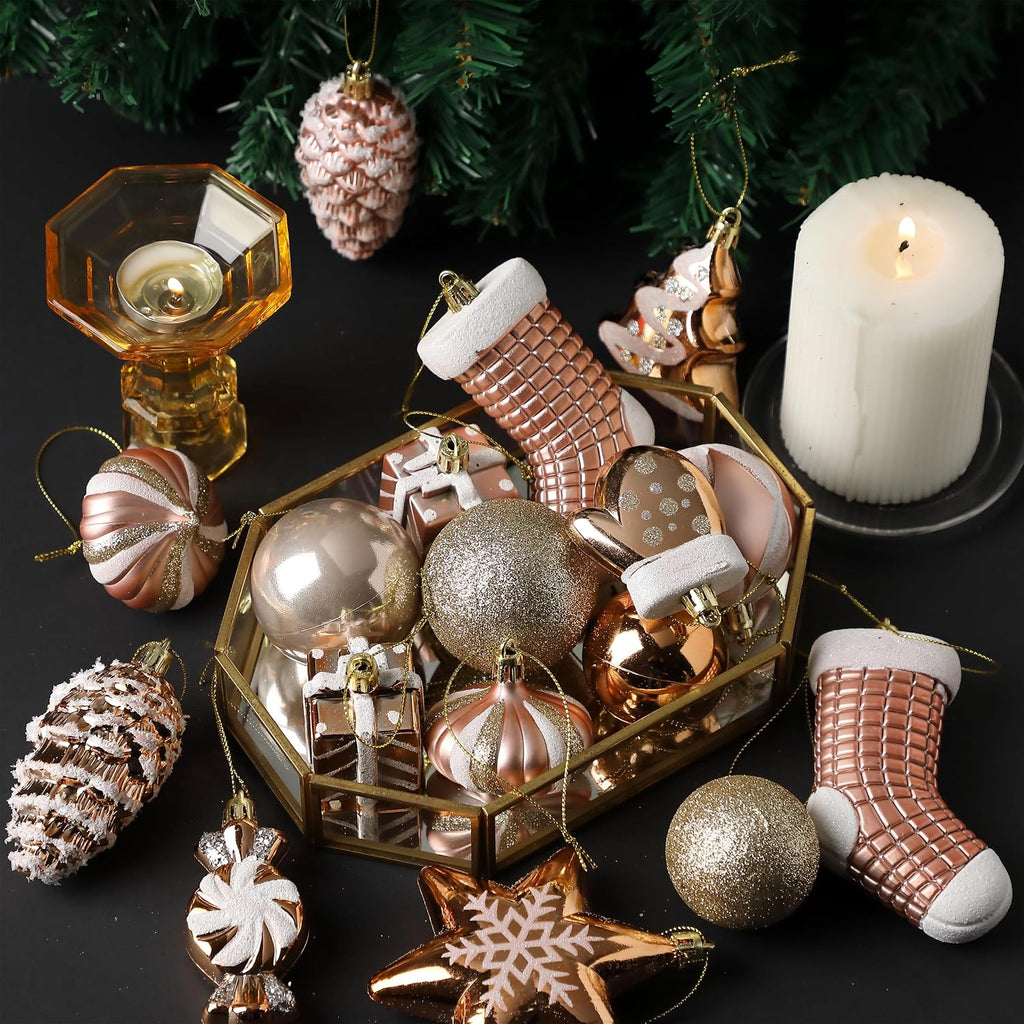 Mr. Pen- Assorted Christmas Tree Ornaments Set, 77 pcs