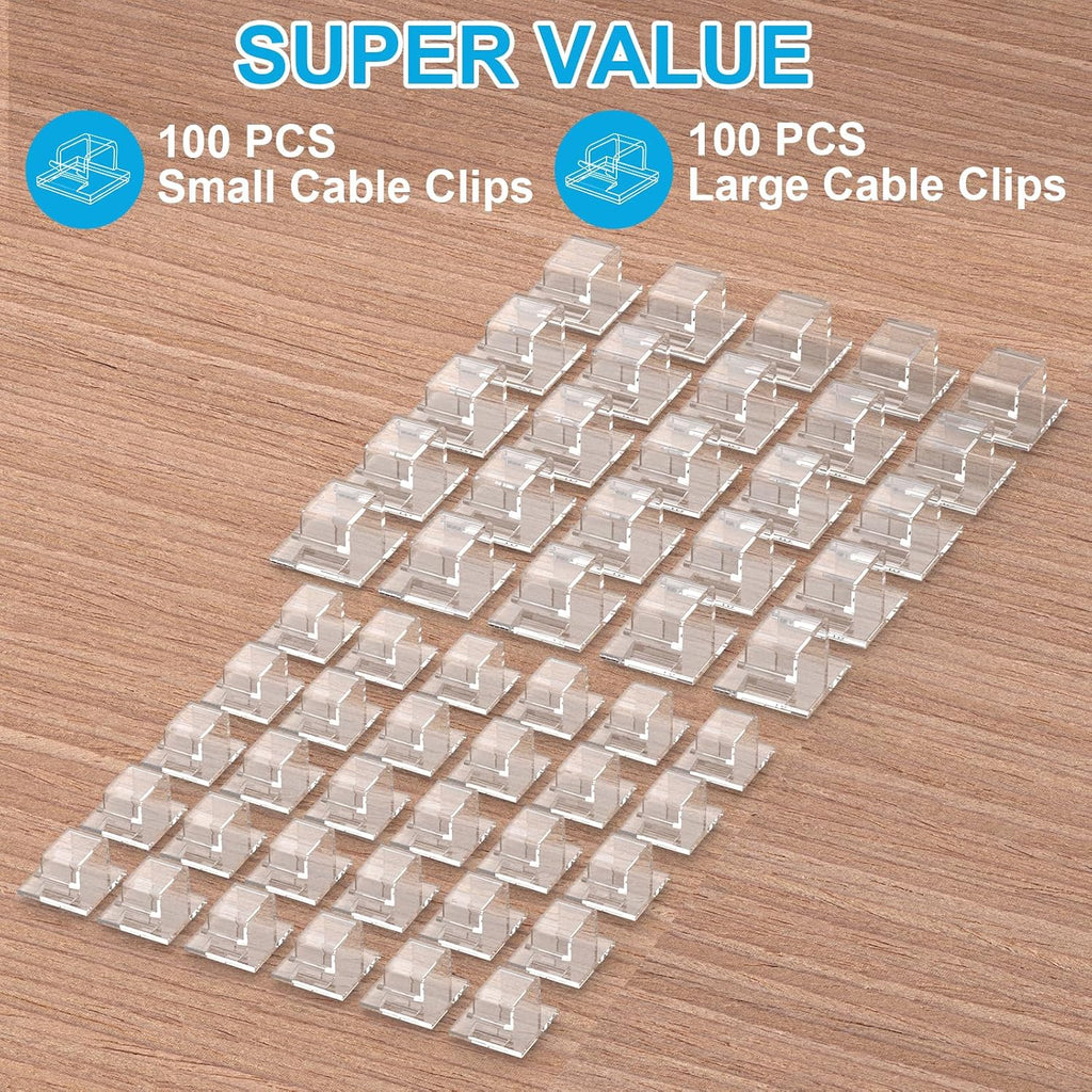 TidyHelper 105 PCS Adhesive Christmas Light Clips, Clear, Indoor/Outdoor