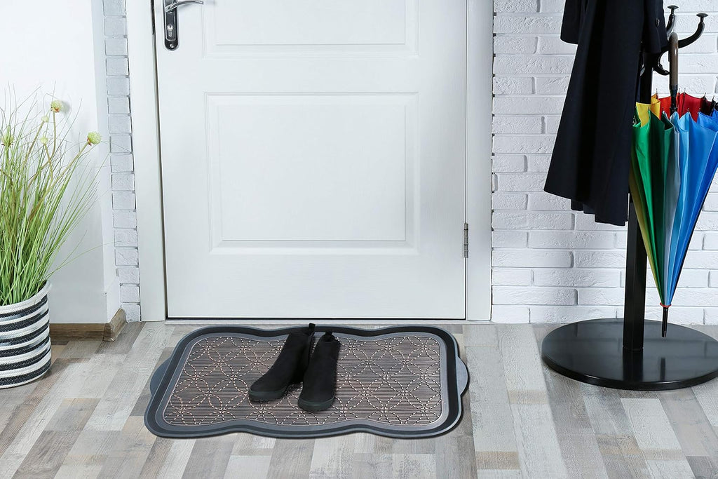 A1HC Boot Tray-Water Resistant Rubber Utility Shoe Mat 16"x31" for Indoor and Outdoor Use in All Seasons Multi-Purpose Boot Tray Mat for Entryways
