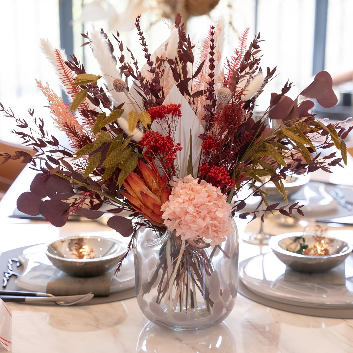 Dried Flower Bouquet, Fall Flower Arrangement