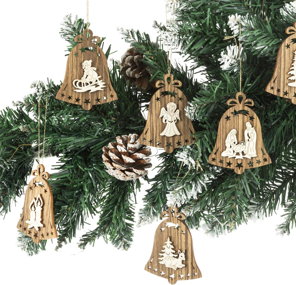 MaMeMi German Incense Cones Christmas Mix – Knox 4 Pack (96 Cones) for Smoker Houses & Figurines | Fir, Frankincense & Sandalwood | Gift Set with Wooden Ornament | Traditional Erzgebirge