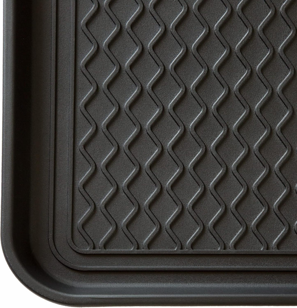 Stalwart All-Weather Outdoor or Indoor Boot Tray, Black
