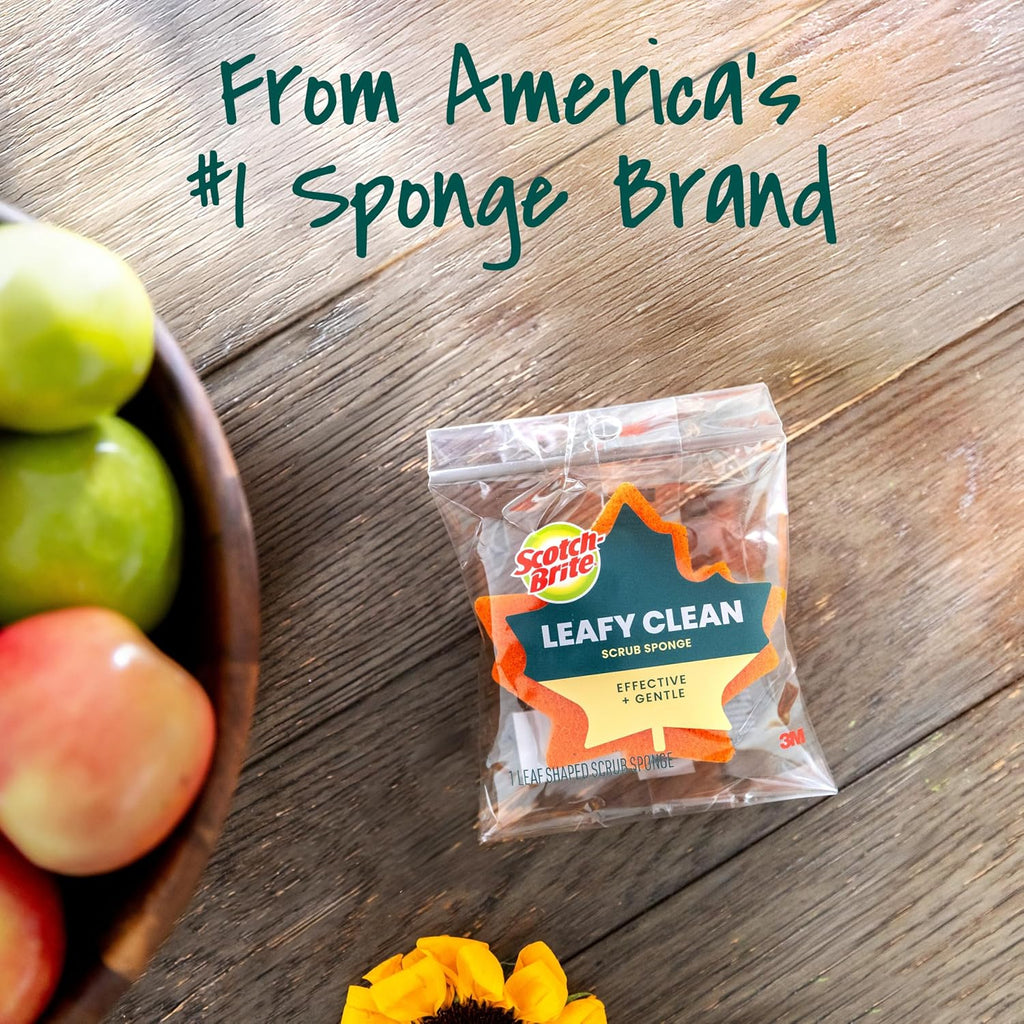Scotch-Brite Leafy Clean Scrub Sponge, 1 Pack