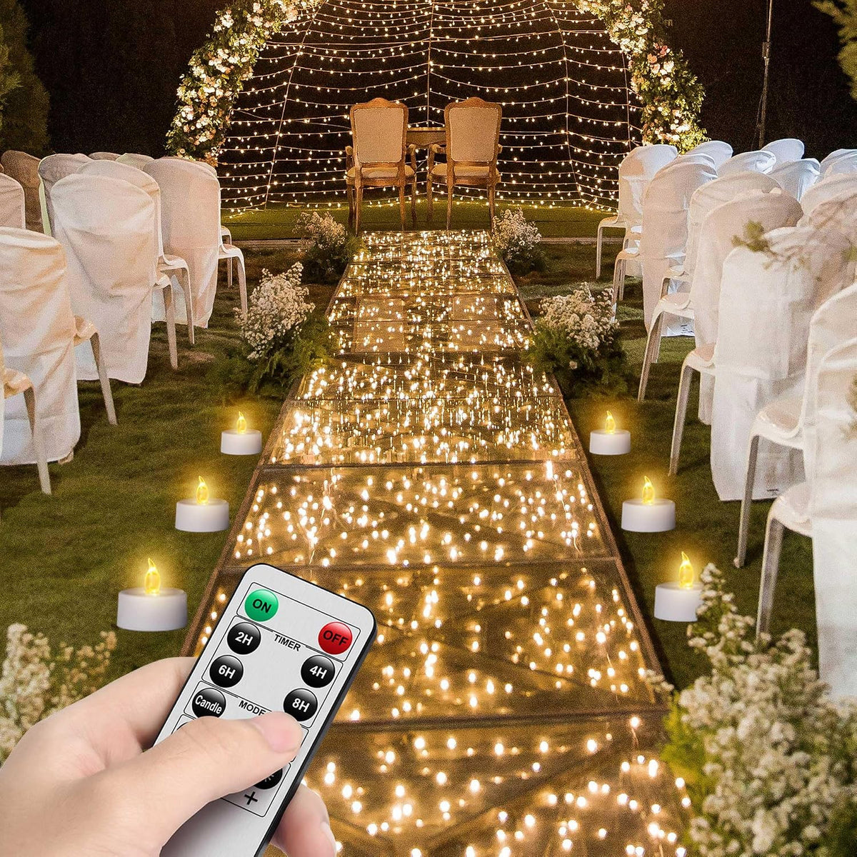 LED Tea Light Flameless Candles with Remote Control Flickering Tealight Long Lasting, Battery Operated with Timer for Halloween Home Decoration Seasonal &Festival Celebration WarmYellow (24pcs)