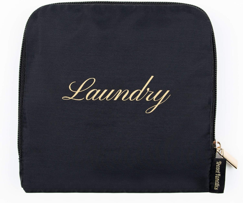Travel Fanatics Laundry Bag for Dirty Clothes - Foldable Travel Laundry Bag for Suitcase, Hotels, Airbnbs, Cruises and Road Trips - Black