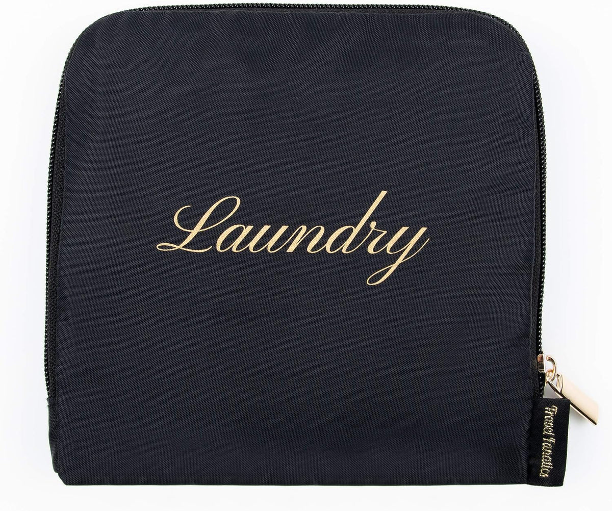 Travel Fanatics Laundry Bag for Dirty Clothes - Foldable Travel Laundry Bag for Suitcase, Hotels, Airbnbs, Cruises and Road Trips - Black