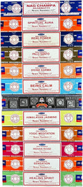 Satya Incense Sticks Set of 12 - Nag Champa, Palo Santo, Rose, Jasmine