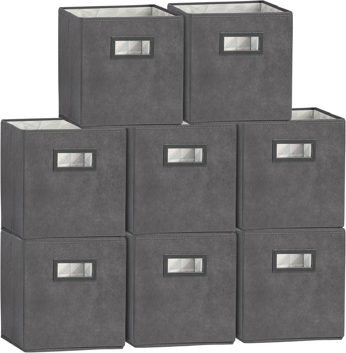 Superio Collapsible Storage Bins For Organization And Storage, Closet Organizers And Storage, Dorm Room Storage, Storage Containers, Laundry Room Organization, Grey 8-pack