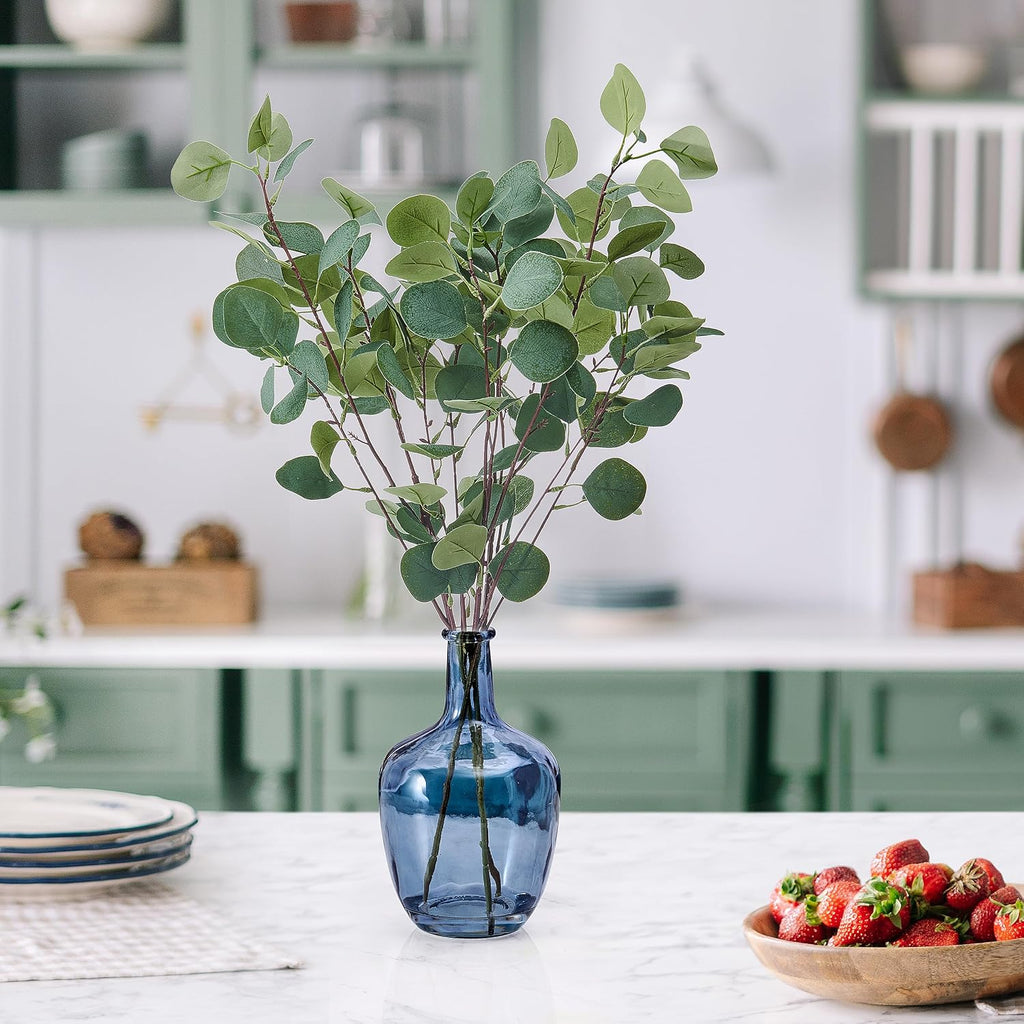Elements Artificial Eucalyptus Greenery in Navy Vase - 26 Inch