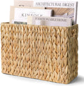 Magazine Holder with Handle, Handwoven Magazine Basket
