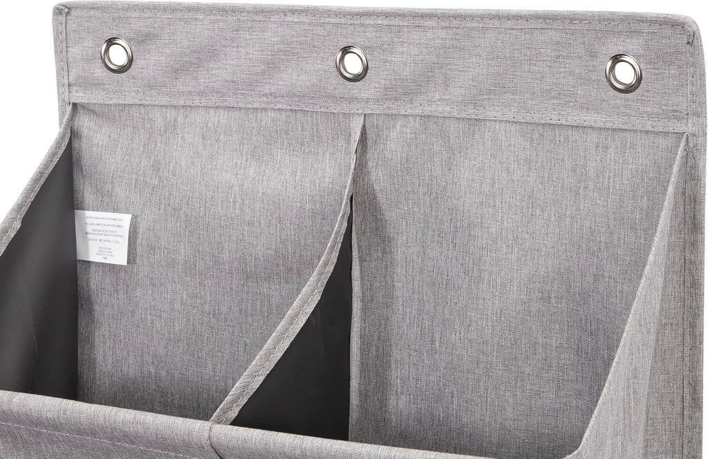 Over Door Organizer with 10 Extra Large Pockets, 23 Pairs Shoes Large Capacity Hanging Storage Organizer for Shoes, Diapers, Dark Grey, 8 Layers, 2-Pack