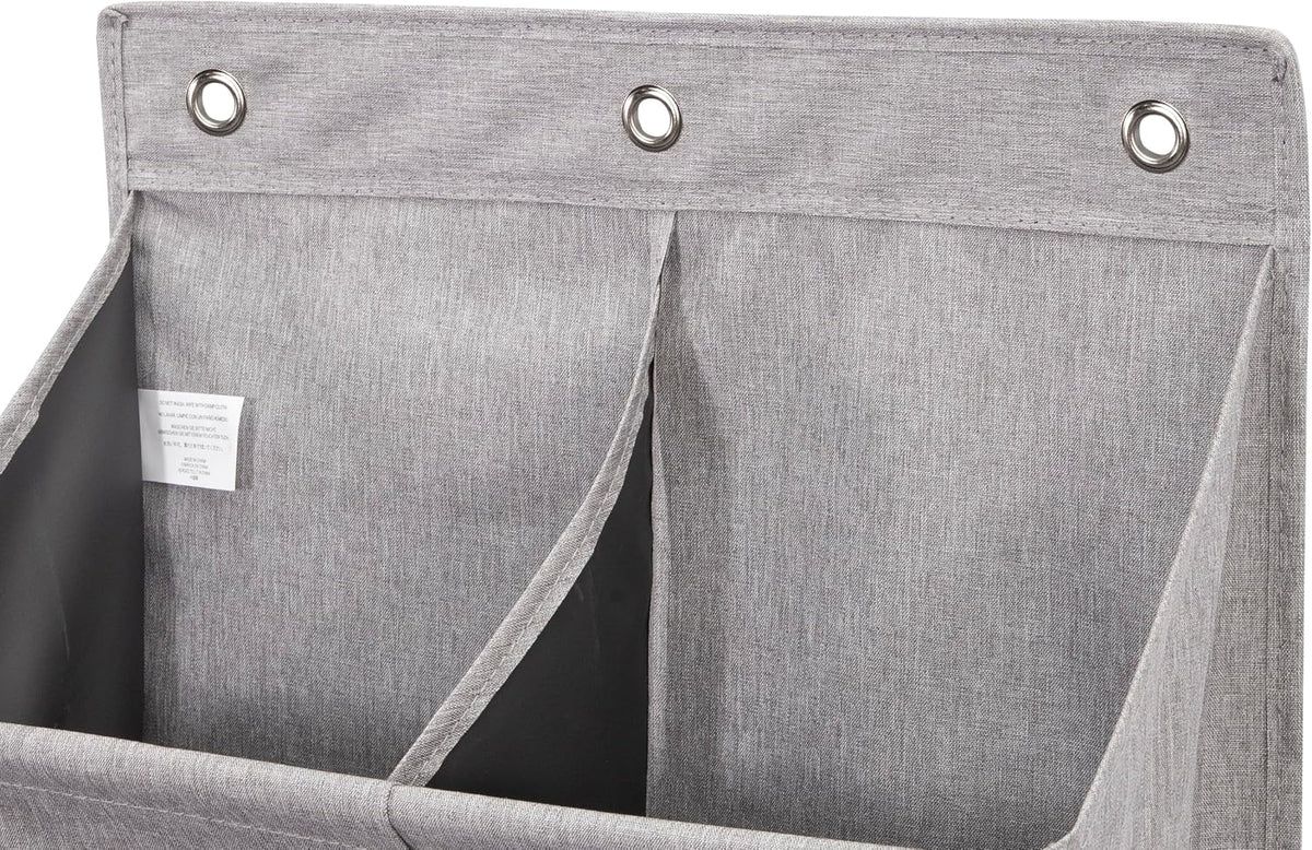 Over Door Organizer with 10 Extra Large Pockets, 23 Pairs Shoes Large Capacity Hanging Storage Organizer for Shoes, Diapers, Dark Grey, 8 Layers, 2-Pack