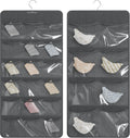 26-Pocket Hanging Closet Organizer for Socks and Underwear, Dark Gray