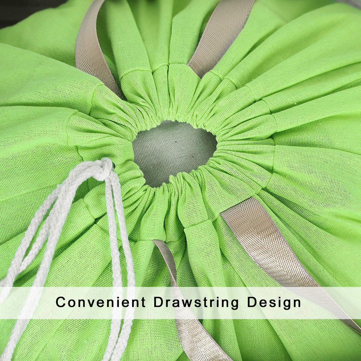 Heavy Duty Laundry Bag with Drawstring and Handle, Extra Large Travel Dirty Clothes Bag for Laundromat and Household, Durable Rip-Stop Laundry Hamper Liner, 28 x 40 Inch, Green