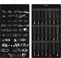 Hanging Jewelry Organizer, Double-Sided Necklaces Holder, Black