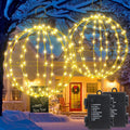 Joomer Battery Christmas Ball Lights, 13in & 11in Foldable Sphere Lights