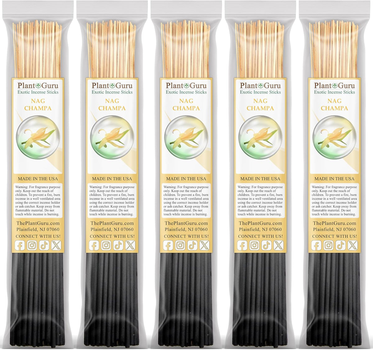 Nag Champa Incense Sticks 500 Bulk Pack 11" Bulk Wholesale - Smooth and Clean Long Burn Time, 45 to 60 Minutes.