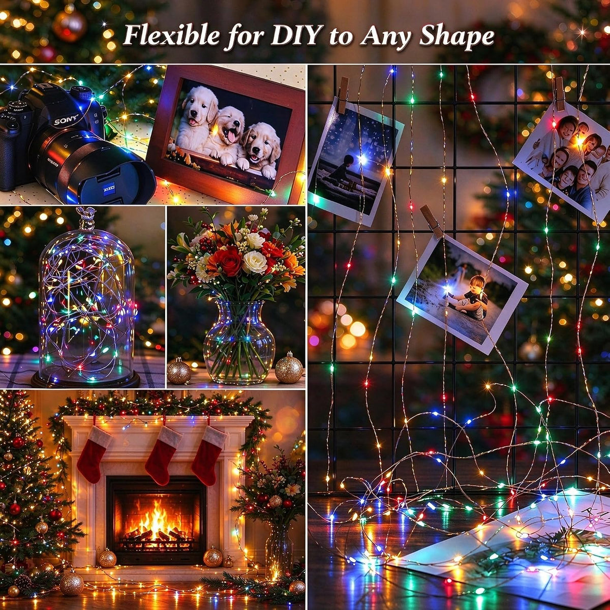 Joomer Fairy String Lights 33FT 100LED Plug in Lights Indoor, Multicolor