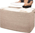 OIAHOMY 118L XXXLarge basket for storage, Oversized Blanket Basket Brown