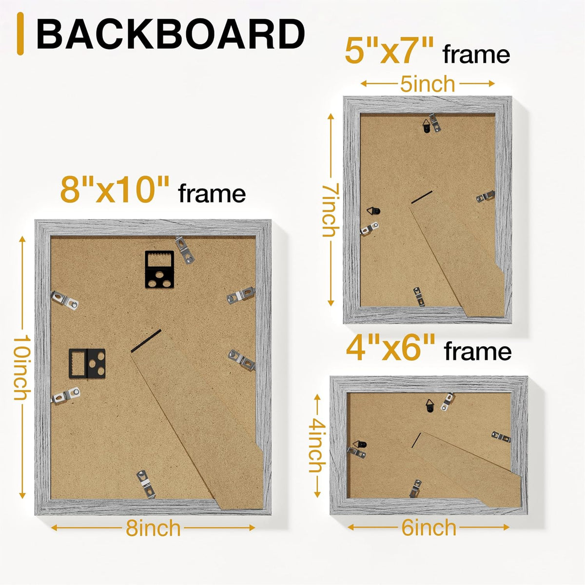 Vittanly 12 Pack Picture Frames Collage Wall Decor, Grey