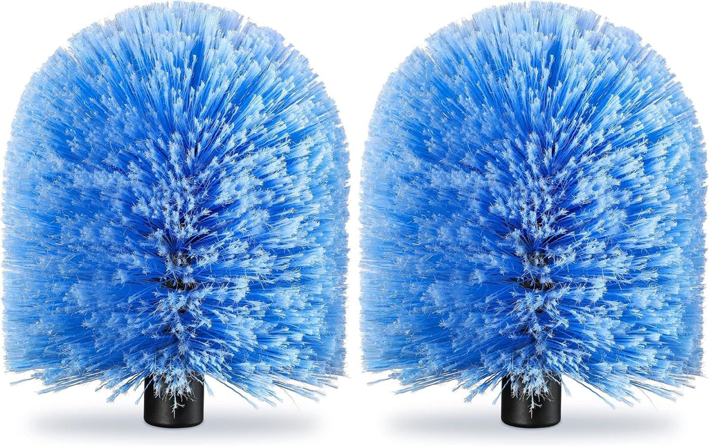 VITEVER Twist-On Cobweb Duster Head Brush, Fits Standard 3/4 inch Threaded Poles, Attachment Spider Web Duster Brush for Outdoor & Indoor Cleaning (Pack of 2)