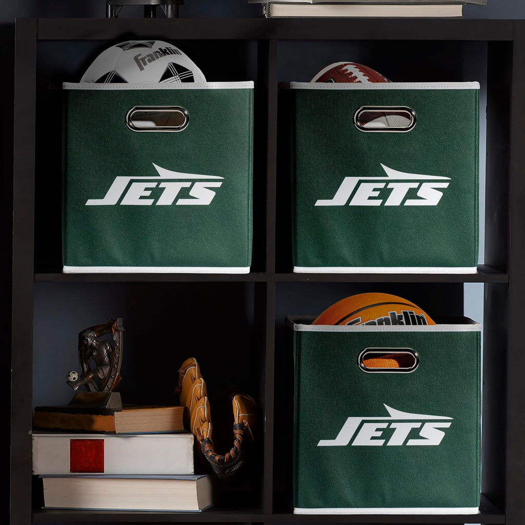 Franklin Sports NFL New York Jets Collapsible Storage Bin - 11"x11"