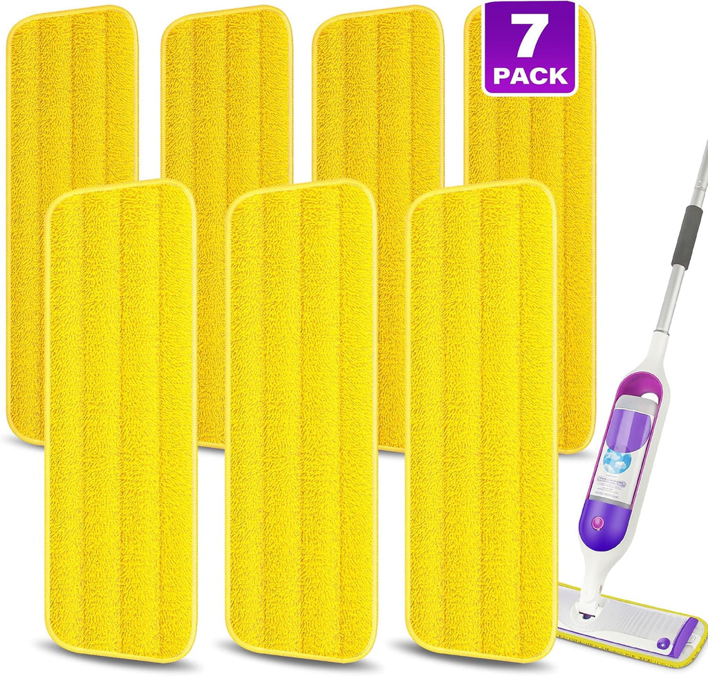 Washable Mop Pads for Swiffer PowerMop: Microfiber Wet Mops Refills 7 Pack