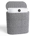iEGrow 3 Gallon Paper Rope Trash Can,Bathroom Trash Can with Lid Gray