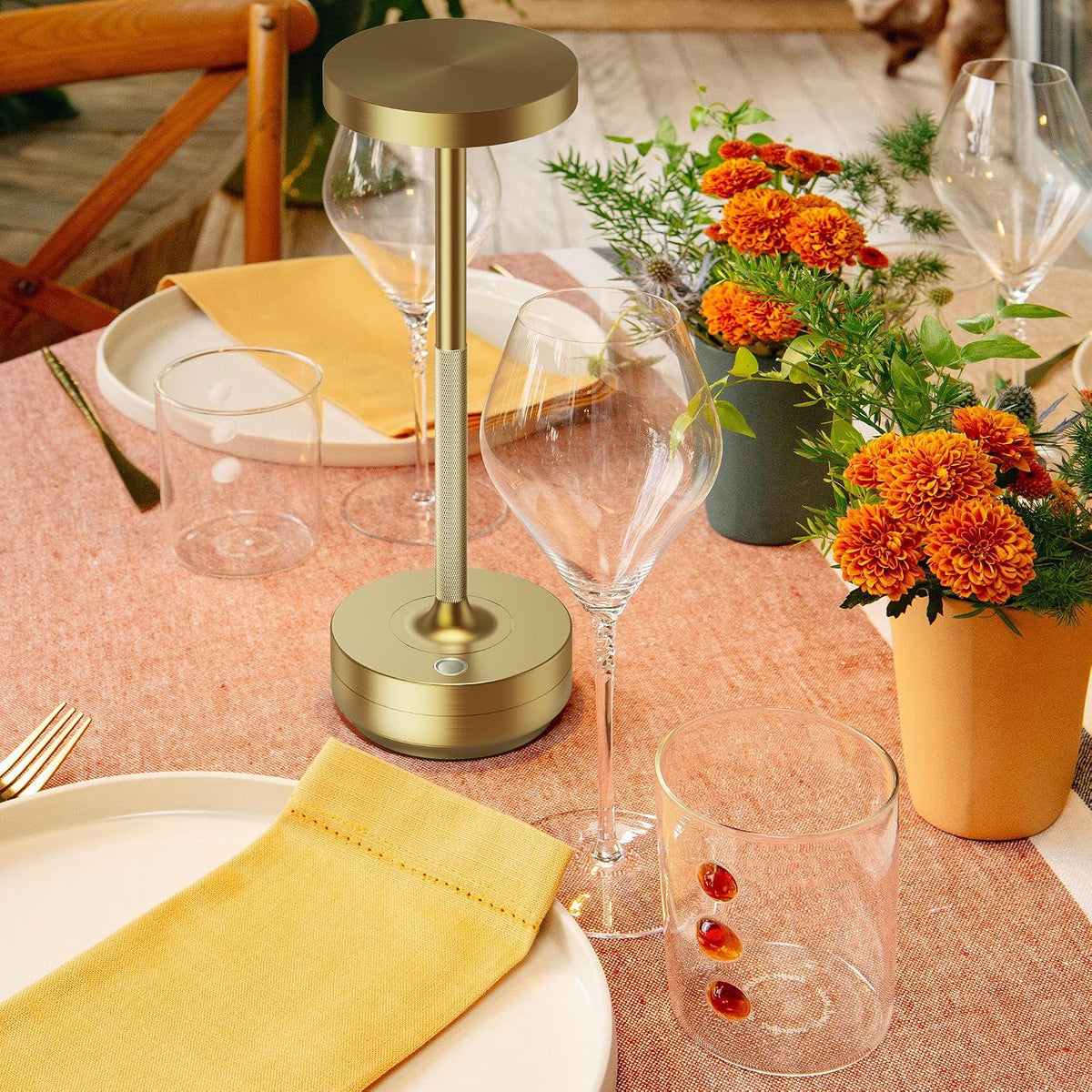 LED Ccordless Table Lamp Rechargeable,Battery Powered Outdoor Table Light