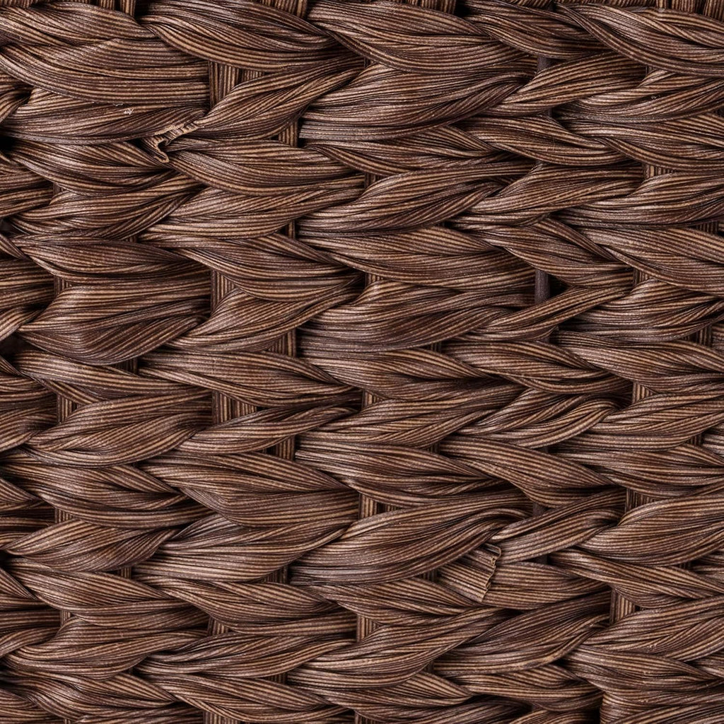 GRANNY SAYS Bedroom Trash Can, Wicker Waste Basket for Bathroom, Brown