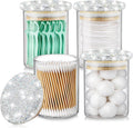 SlowVibes Bling Glass Qtip Holder, 4 Pack,Anti dust and moisture