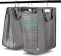 ALCOVA 2 Pack Hanging Laundry Hamper, 59L Over the Door Laundry Bag, Grey