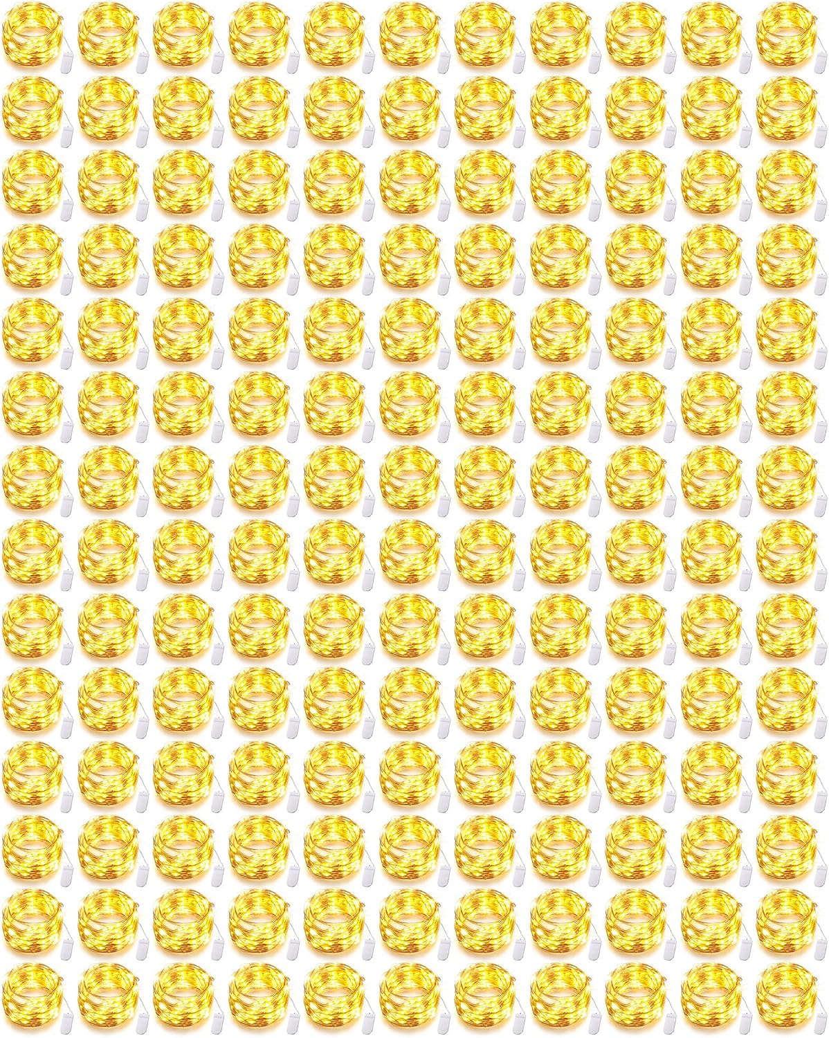 Riakrum 100 Pack Fairy Lights Battery Operated 7ft 20 LED,Warm