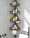 SEIRIONE Rustproof Corner Shower Caddy Tension Pole for Bathroom Organizers