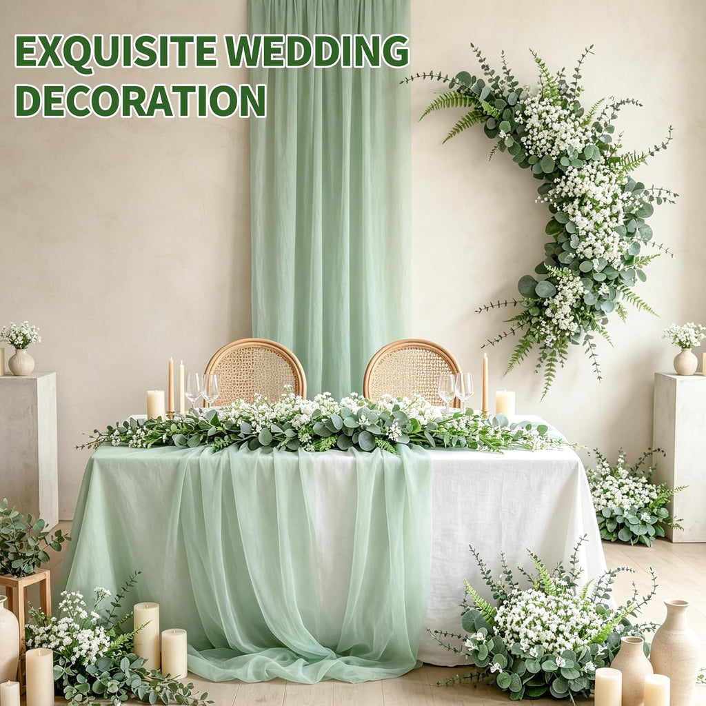150 Pcs 7 Kinds Mixed Artificial Eucalyptus Leaves Stems Bulk, Fake Greenery Plants Faux Silver Dollar Leaves Babys Breath Flowers for Vase Bouquet Floral Arrangement Centerpiece Home Decor