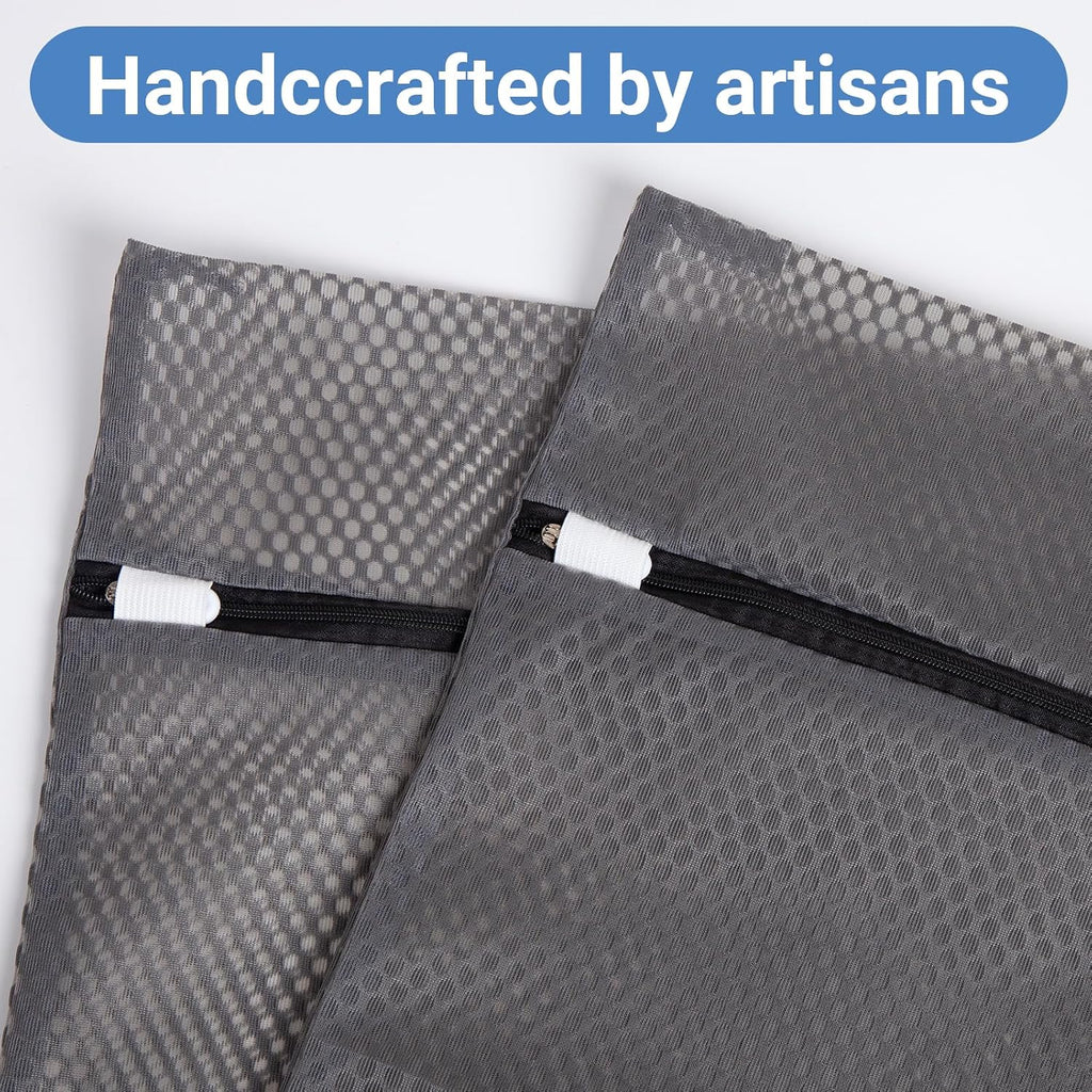 6Pcs Durable Honeycomb Mesh Laundry Bags for Delicates 16 x 20 Inches, Gray