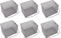 YBM Home Mesh Wire Food Storage Organizer Bin Basket with Handle for Kitchen Pantry, Cabinets, Bathroom, Laundry Room, Closets, Garage - Rectangle Metal Farmhouse Mesh Basket, 1 Unit (6)