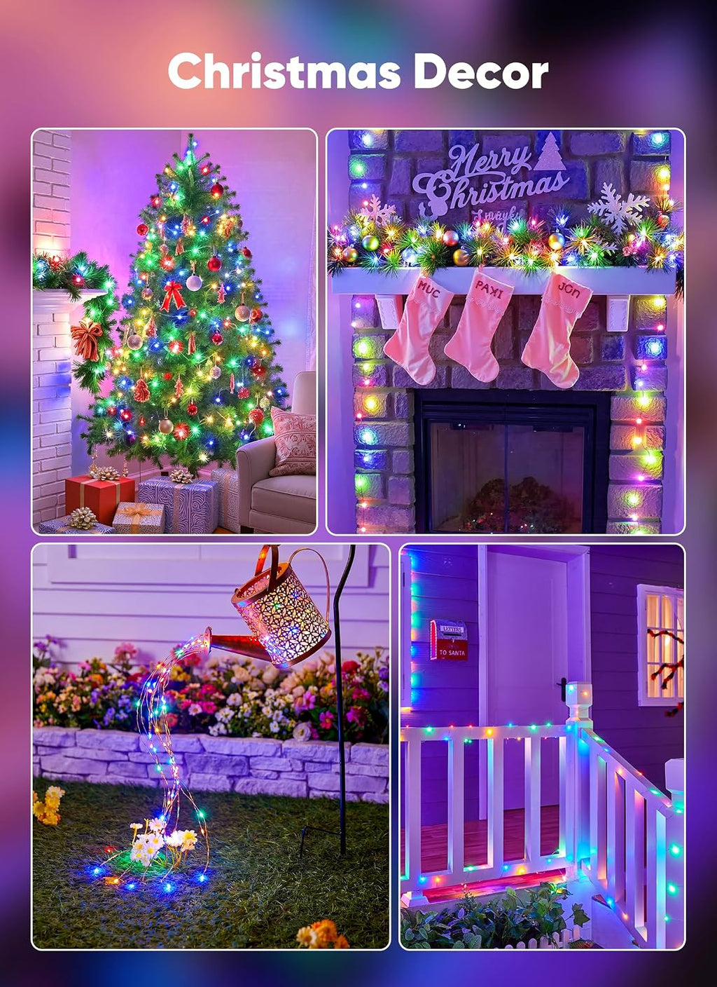 Brightown 12 Pack Multicolor Fairy Lights for Holiday Decor