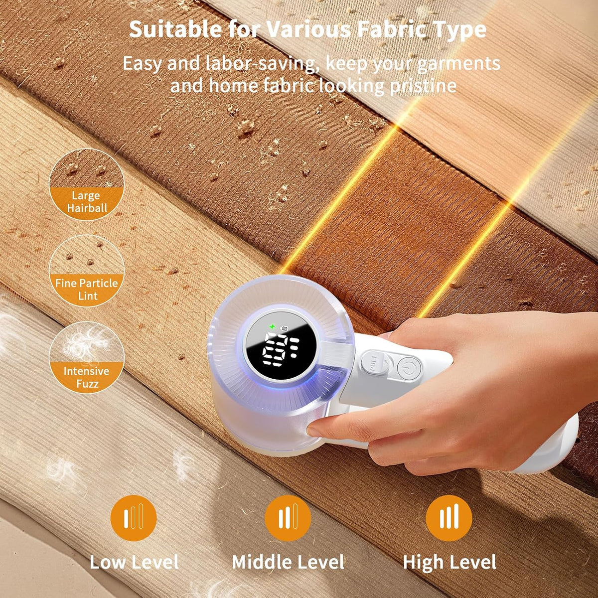 coldSky Large Fabric Shaver, 2-in-1 Electric Fabric Shaver & Lint Remover