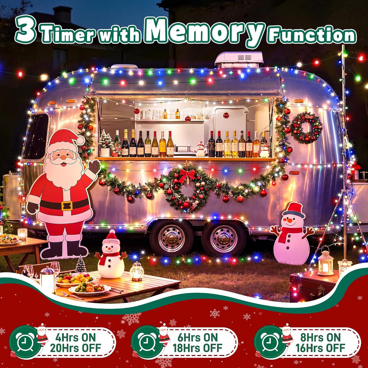 Outdoor Christmas Lights 500 LED 164FT, 13 Modes Multicolor