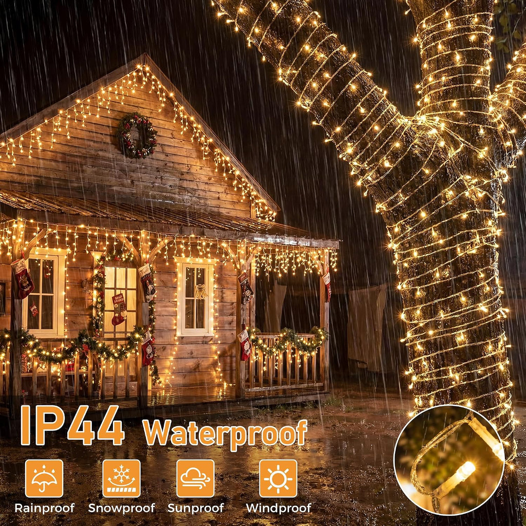 400 LED Christmas Lights, 131FT Outdoor String Lights with Remote