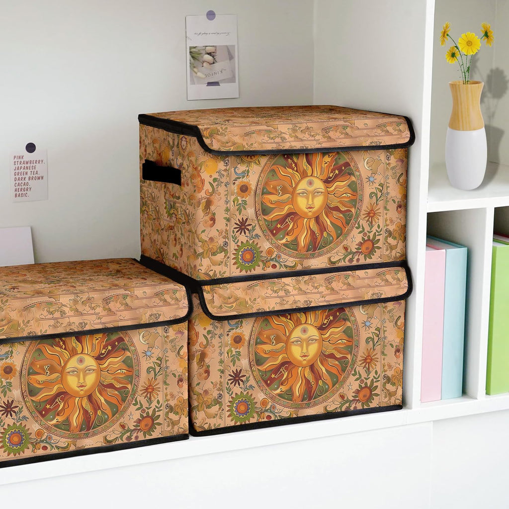 Stackable Clothes Storage Bins with Lids 3 Pack