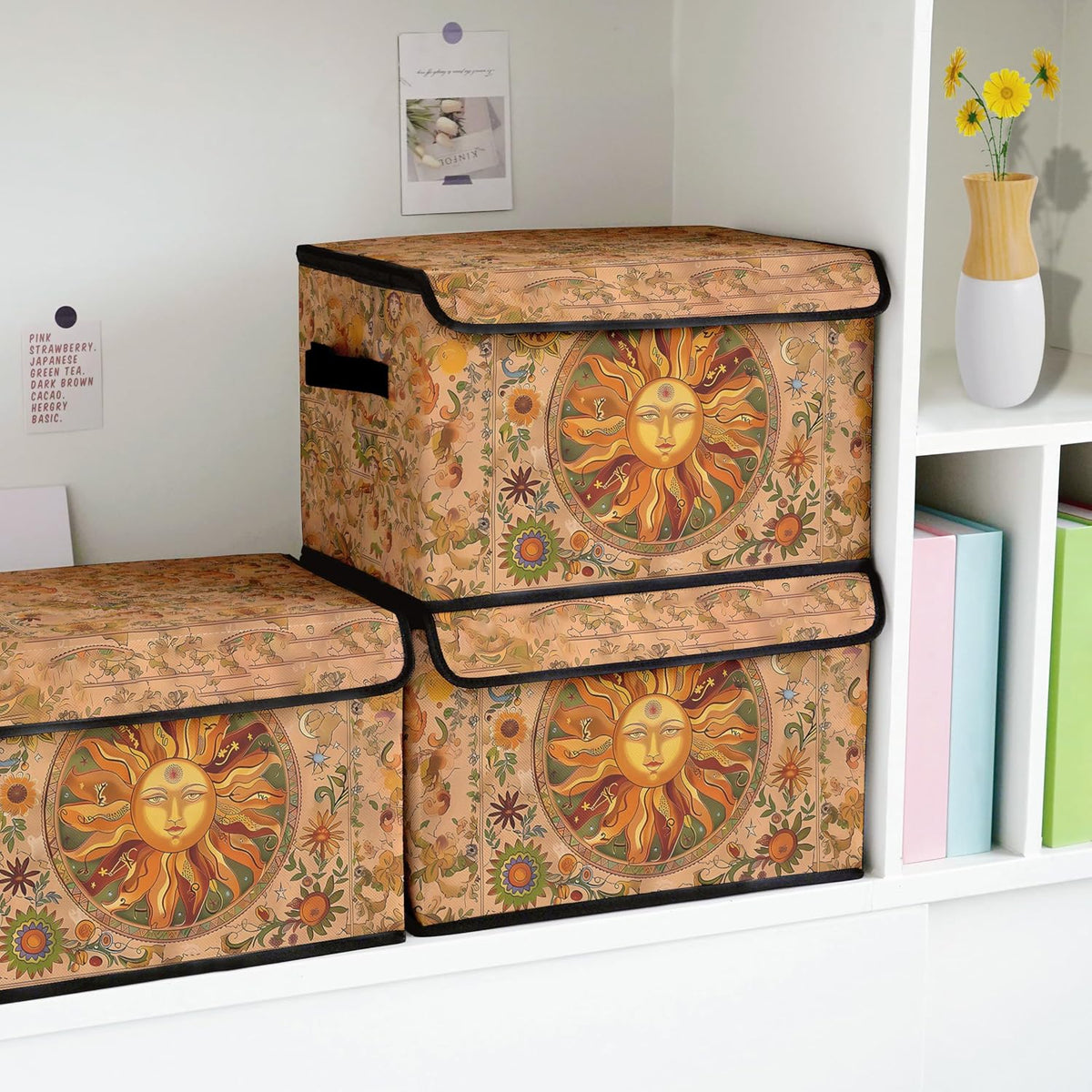 Stackable Clothes Storage Bins with Lids 3 Pack