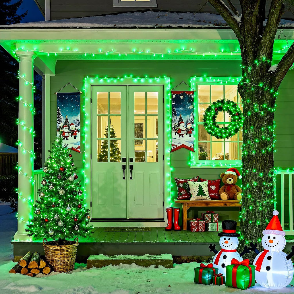 JMEXSUSS 200 LED Green Halloween Lights Indoor Outdoor Christmas Lights