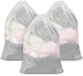 3 Pack Mesh Laundry Bags 23x34 Inch Drawstring Locking for Travel Home