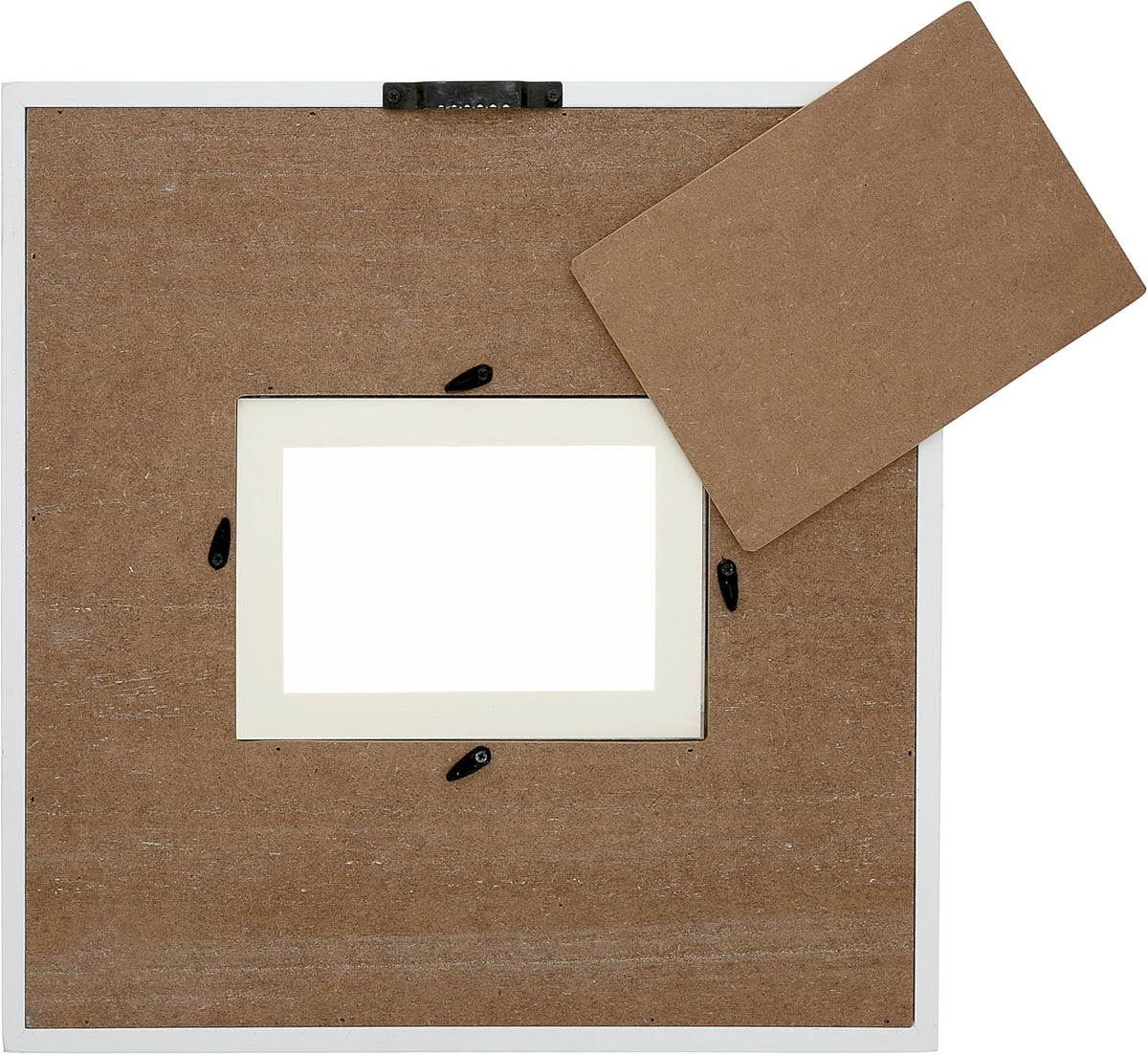 Pavilion Gift Company - Beach-Themed Distressed Wall Picture Frame, Holds 4x6 or 5x7 Photo,14 x 14 inches, Brown, Blue, Yellow, White, 1 Count